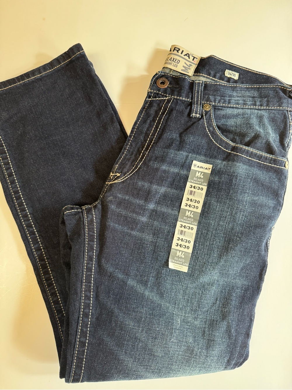NWT! Ariat M4 Jeans Men’s 34x30 Relaxed Straight Leg Western Work Denim